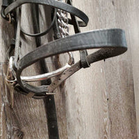 Driving Bridle, Half Cheek, Over Check, Blinders *gc, clean & dusty, rubs, dings, cracks
