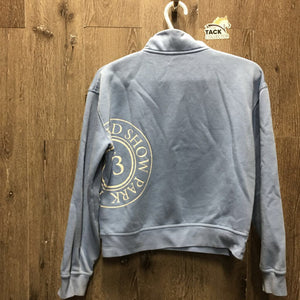 JUNIORS LS Sweatshirt, 1/2 Zip Up *vgc, cracking logos, mnr snags, seam rubs