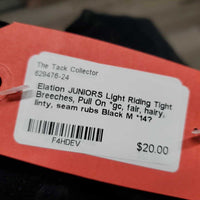 JUNIORS Light Riding Tight Breeches, Pull On *gc, fair, hairy, linty, seam rubs
