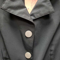 Technical Dressage Show Jacket, Velvet Collar, Snaps *vgc, older, seam puckers, mnr dirt?stain
