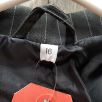 JUNIORS Show Jacket *vgc/gc, older, clean, hairy, loose button thread, dirt?stains, loose lining
