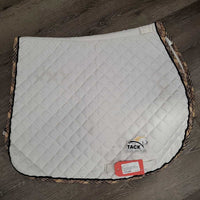 Quilt Jumper Saddle Pad, 1x piping *gc, hair, torn edge, threads, stains, puckers, pills
