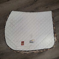 Quilt Jumper Saddle Pad, 1x piping *gc, hair, torn edge, threads, stains, puckers, pills
