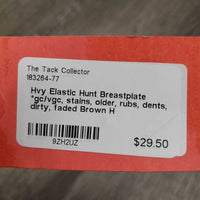 Hvy Elastic Hunt Breastplate *gc/vgc, stains, older, rubs, dents, dirty, faded
