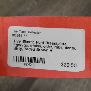 Hvy Elastic Hunt Breastplate *gc/vgc, stains, older, rubs, dents, dirty, faded