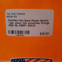 Flat Back Plastic Bucket *vgc, clean, mnr scratches
