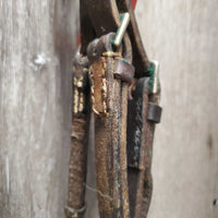 Flat Bridle *fair, older, faded, stains, cracks, residue, stiff, sticky
