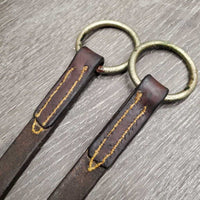 Flat Thick Soft Running Martingale *fair, No Stopper, dirt, stains, film, sticky, older, xholes, cracking holes, extended
