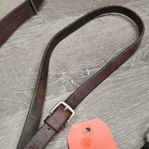 Flat Thick Soft Running Martingale *fair, No Stopper, dirt, stains, film, sticky, older, xholes, cracking holes, extended