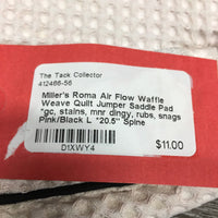 Waffle Weave Quilt Jumper Saddle Pad *gc, stains, mnr dingy, rubs, snags