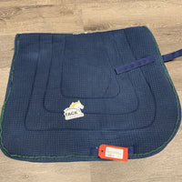 Quilt Waffle Jumper Saddle Pad *gc, threads, mnr hair, faded, rubs, puckers
