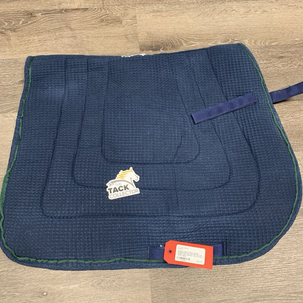 Quilt Waffle Jumper Saddle Pad *gc, threads, mnr hair, faded, rubs, puckers