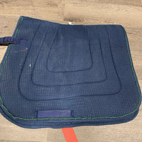 Quilt Waffle Jumper Saddle Pad *gc, threads, mnr hair, faded, rubs, puckers
