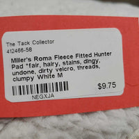 Fleece Fitted Hunter Pad *fair, hairy, stains, dingy, undone, dirty velcro, threads, clumpy
