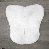 Fleece Half Pad, two 1/2" foam inserts *gc, mnr dirt, stains, hair, clumpy wither fleece, unstitched spine seam
