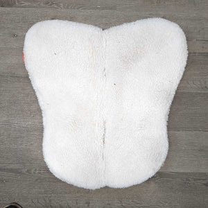 Fleece Half Pad, two 1/2" foam inserts *gc, mnr dirt, stains, hair, clumpy wither fleece, unstitched spine seam