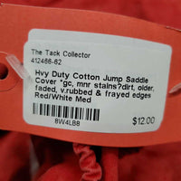 Hvy Duty Cotton Jump Saddle Cover *gc, mnr stains?dirt, older, faded, v.rubbed & frayed edges
