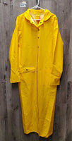 '2W Full Length Vinyl Rain Slicker, Snaps, Corduroy Collar, Leg Snaps, bag *new
