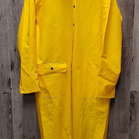 '2W Full Length Vinyl Rain Slicker, Snaps, Corduroy Collar, Leg Snaps, bag *new