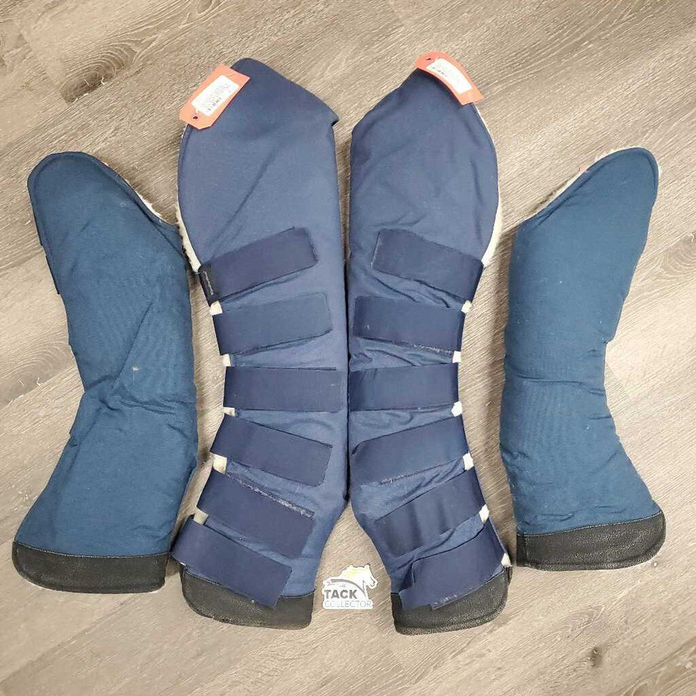 Tall Front & Hind Shipping Boots, Fleece Lined *gc, clean, rubs, hairy velcro, pills, clumpy, faded, stains