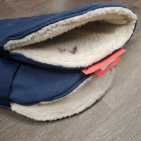 Tall Front & Hind Shipping Boots, Fleece Lined *gc, clean, rubs, hairy velcro, pills, clumpy, faded, stains
