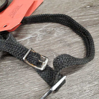 Pr POW Spurs, Braided Nylon Spur Straps *gc, v.widened, clean, scratches, dirty, rubs
