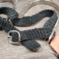 Pr Flat POW Spurs, Braided Nylon Spur Straps *gc/fair, clean, scratches, scrapes, residue, frayed & oxidized
