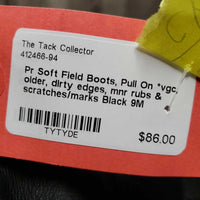 Pr Soft Field Boots, Pull On *vgc, older, dirty edges, mnr rubs & scratches/marks
