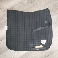 Quilt Dressage Saddle Pad, tabs *gc, hair, pilly, residue, rubs
