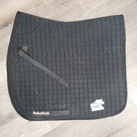 Quilt Dressage Saddle Pad, tabs *gc, hair, pilly, residue, rubs
