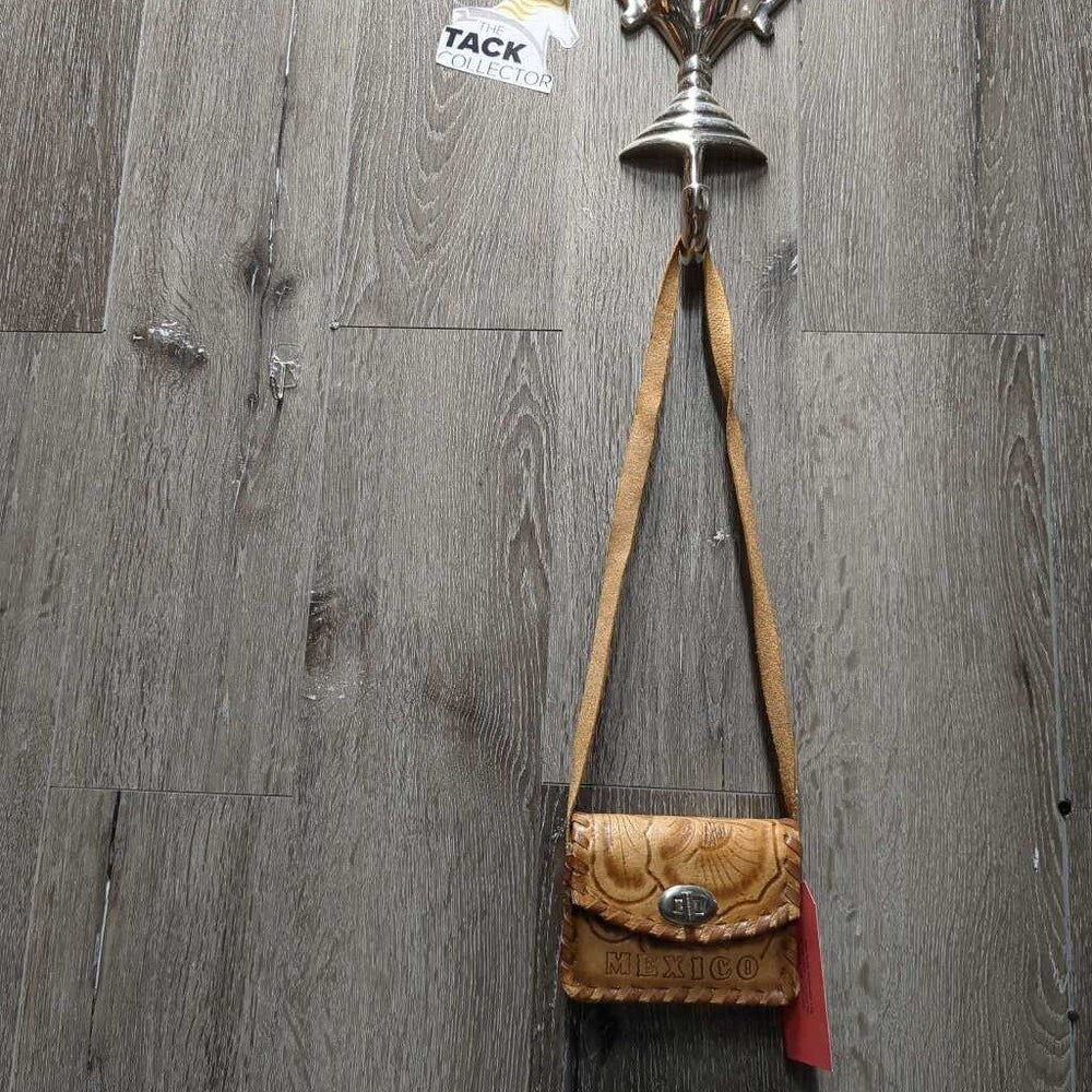 KIDS? Tooled Leather Purse, strap 