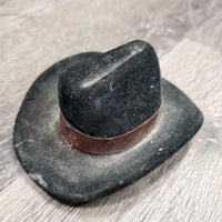 Angel Cowboy Pin in Felt Cowboy Hat Box *gc, v.dusty/dirty
