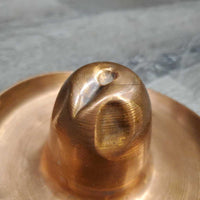 Vintage Solid Copper Metal Sombrero Ashtray *vgc, mnr stains, dents & residue
