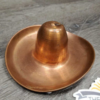 Vintage Solid Copper Metal Sombrero Ashtray *vgc, mnr stains, dents & residue
