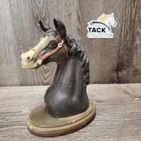 Ceramic Horse?Donkey Head Statue *gc, v.dusty, chips
