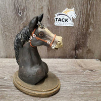 Ceramic Horse?Donkey Head Statue *gc, v.dusty, chips
