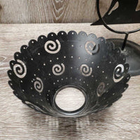 Western Theme - Metal Coyote Cactus Tea Light Holder, Lampshade *gc, v.dusty/dirty, mnr stain?
