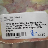 King of the Wind by Marguerite Henry "Library Discard" *fair, tape, rubs, scrapes, bent edges, dirty pages
