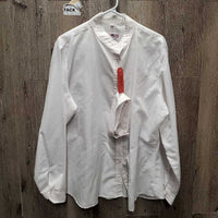 LS Show Shirt, 2x Velcro Collars *gc/fair, older, v.rubbed & pilly
