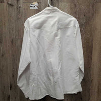 LS Show Shirt, 2x Velcro Collars *gc/fair, older, v.rubbed & pilly
