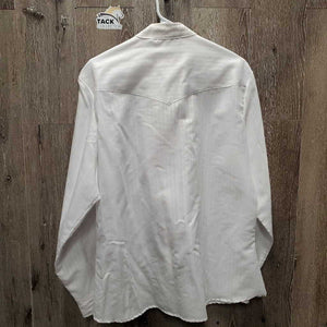 LS Show Shirt, 2x Velcro Collars *gc/fair, older, v.rubbed & pilly