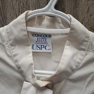 SS Show Shirt, 1 velcro collar *gc, stains, older, seam puckers, older