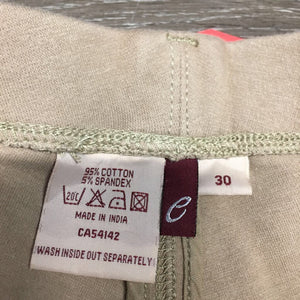 Hvy Cotton Breeches, Pull On *xc, sm seam holes, mnr stains