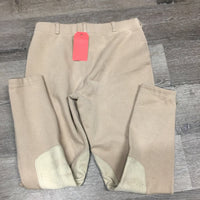Hvy Cotton Breeches, Pull On *xc, sm seam holes, mnr stains
