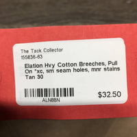 Hvy Cotton Breeches, Pull On *xc, sm seam holes, mnr stains
