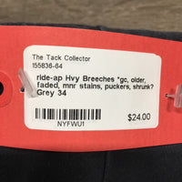Hvy Breeches *gc, older, faded, mnr stains, puckers, shrunk?
