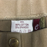 Hvy Cotton Breeches, Pull On *gc, faded, older, mnr rubs, pills & stains
