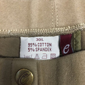 Hvy Cotton Breeches, Pull On *gc, faded, older, mnr rubs, pills & stains