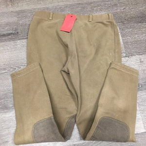 Hvy Cotton Breeches, Pull On *gc, faded, older, mnr rubs, pills & stains