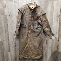 Full Length Oilskin Slicker *gc, dirty, older, folded & curled, thin edges
